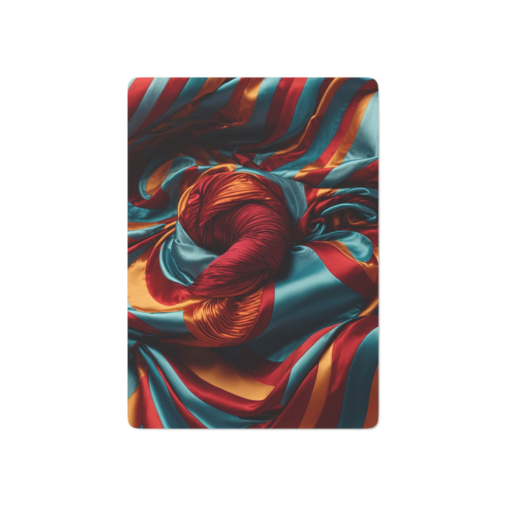 Vivid Silk Swirls - Poker Cards - Paper products - g(0D·IO) - 2.47" x 3.47" - White - Semi Glossy