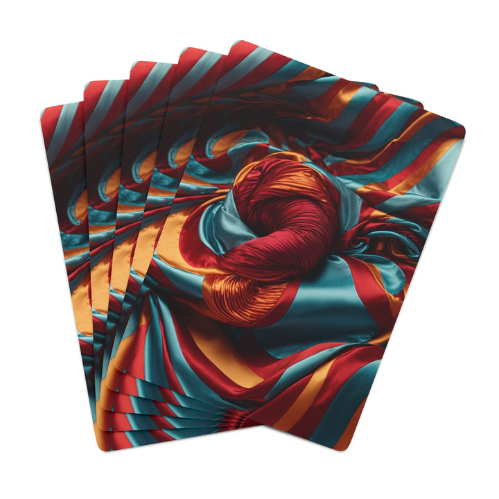 Vivid Silk Swirls - Poker Cards - Paper products - g(0D·IO) - 2.47" x 3.47" - White - Semi Glossy