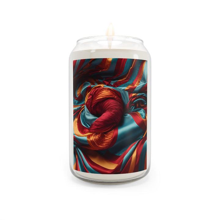 Vivid Silk Swirls - Scented Candle - Home Decor - g(0D·IO) - Comfort Spice - 13.75oz -