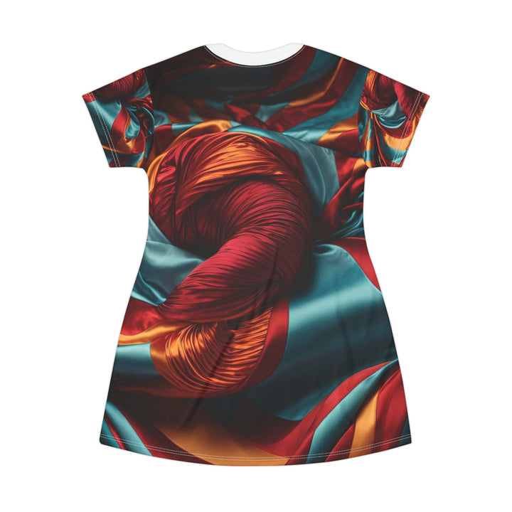 Vivid Silk Swirls - T-Shirt Dress - All Over Prints - g(0D·IO) - XS - -