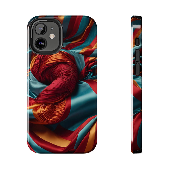 Vivid Silk Swirls - Tough Phone Case - Phone Case - g(0D·IO) - iPhone 12 Mini - -