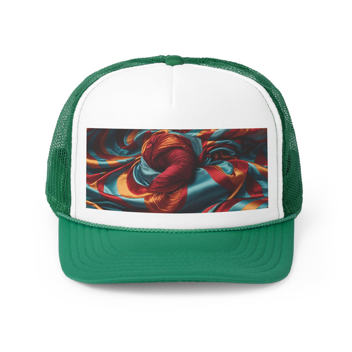 Vivid Silk Swirls - Trucker Hat - Hats - g(0D·IO) - Green - One size -