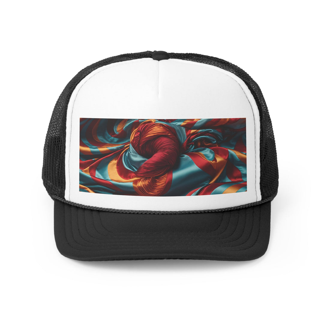 Vivid Silk Swirls - Trucker Hat - Hats - g(0D·IO) - Black - One size -