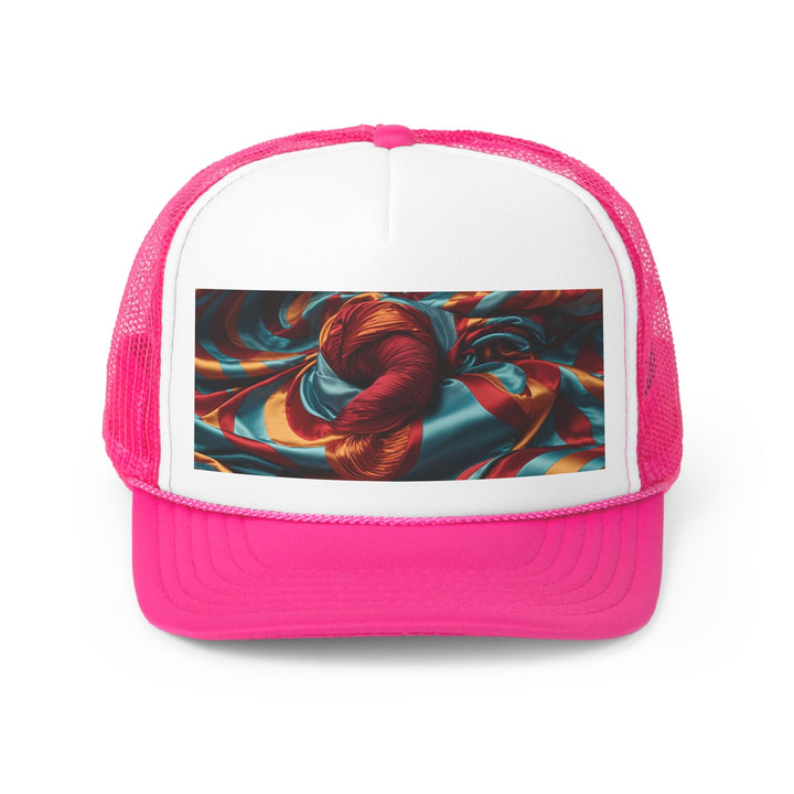 Vivid Silk Swirls - Trucker Hat - Hats - g(0D·IO) - Pink - One size -