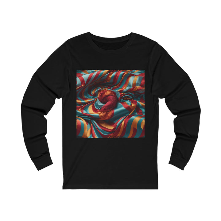 Vivid Silk Swirls - Unisex Jersey Long Sleeve Tee - Long-sleeve - g(0D·IO) - S - Black -