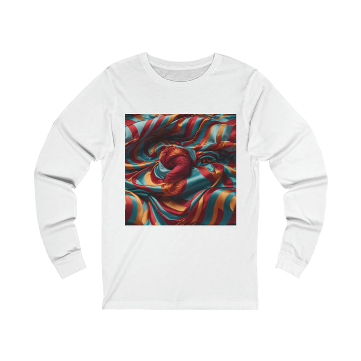 Vivid Silk Swirls - Unisex Jersey Long Sleeve Tee - Long-sleeve - g(0D·IO) - S - White -