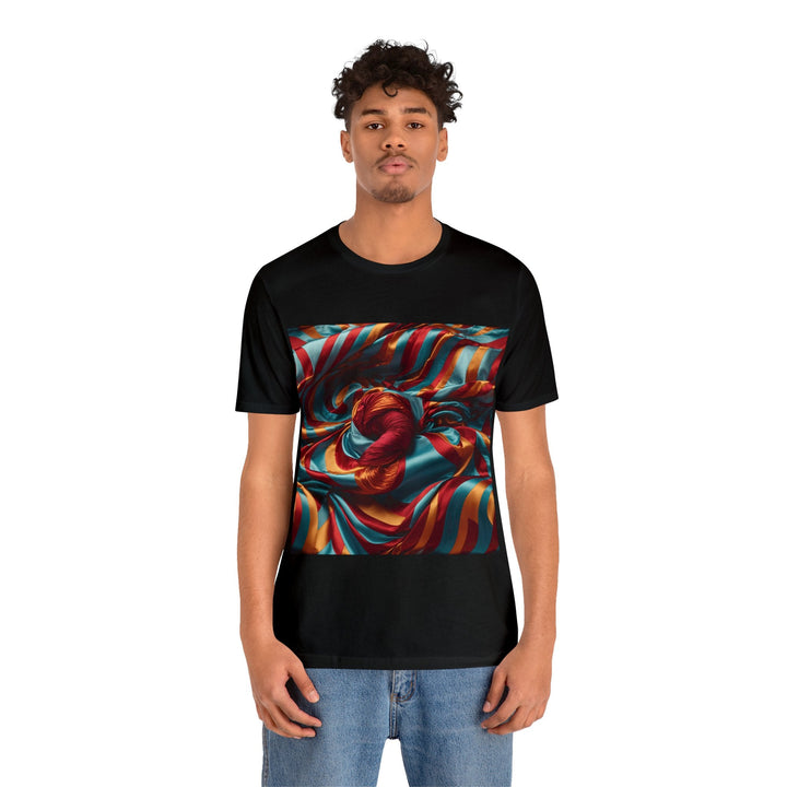 Vivid Silk Swirls - Unisex Jersey Short Sleeve Tee - T-Shirt - g(0D·IO) - Black - S -