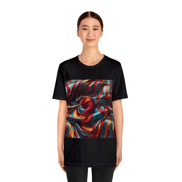 Vivid Silk Swirls - Unisex Jersey Short Sleeve Tee - T-Shirt - g(0D·IO) - Black - S -