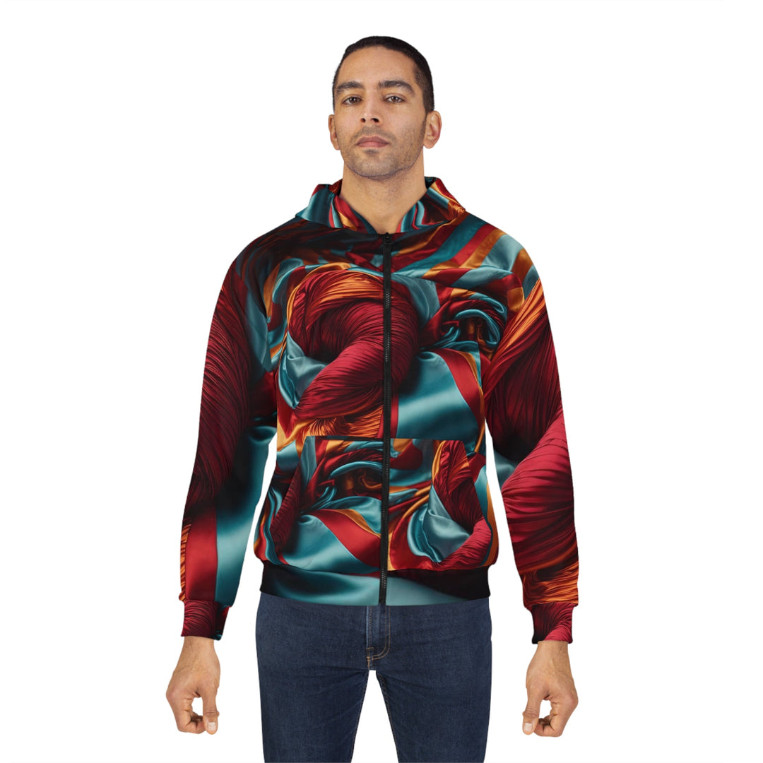 Vivid Silk Swirls - Unisex Zip Hoodie - All Over Prints - g(0D·IO) - XS - -