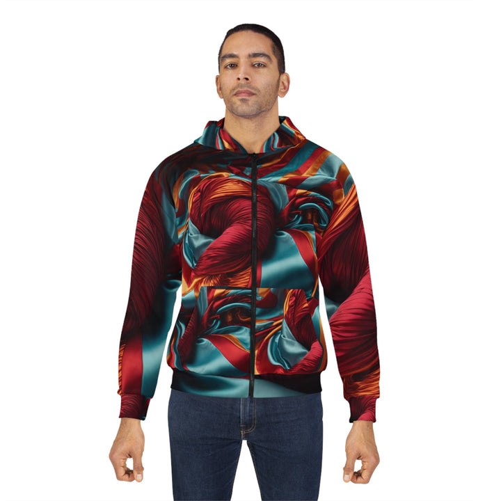 Vivid Silk Swirls - Unisex Zip Hoodie - All Over Prints - g(0D·IO) - XS - -