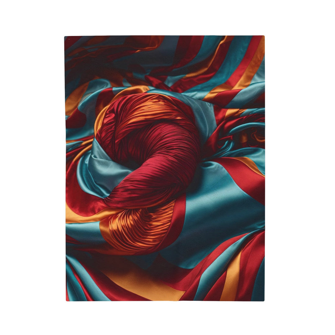 Vivid Silk Swirls - Velveteen Plush Blanket - All Over Prints - g(0D·IO) - 30" × 40" - -