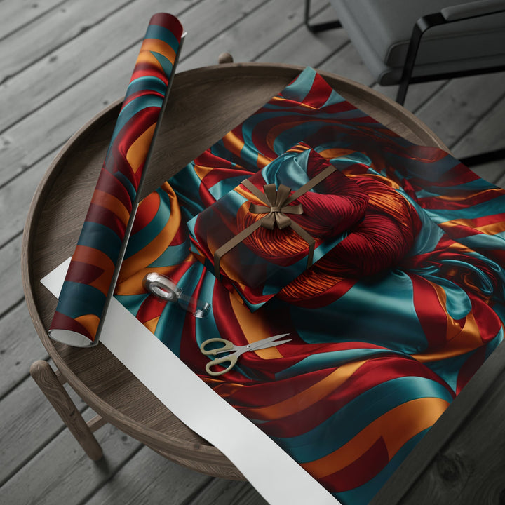 Vivid Silk Swirls - Wrapping Paper - Home Decor - g(0D·IO) - 30'' x 72'' - Matte -