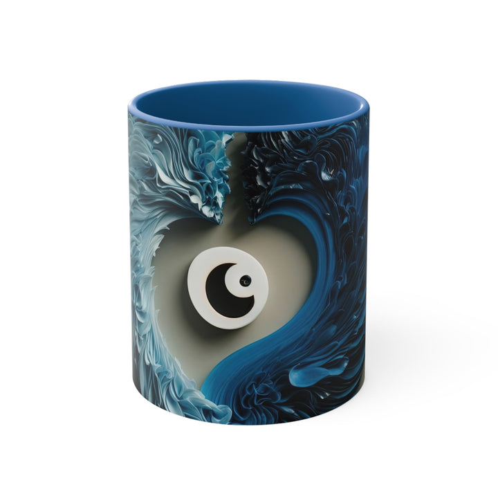 Yin Yang Harmony - Accent Coffee Mug - Mug - g(0D·IO) - Blue - 11oz -