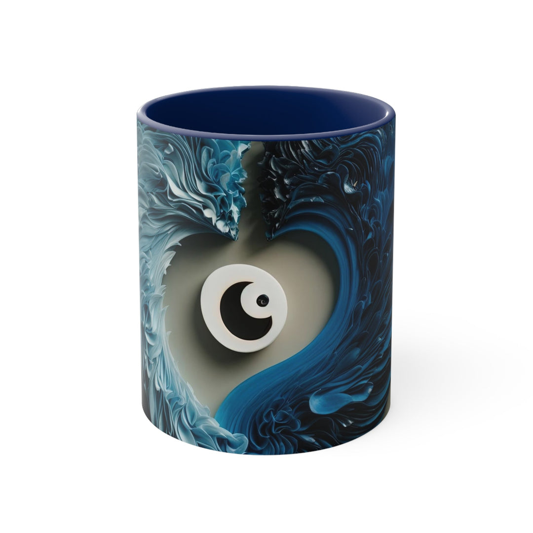 Yin Yang Harmony - Accent Coffee Mug - Mug - g(0D·IO) - Navy - 11oz -