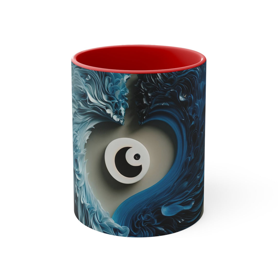 Yin Yang Harmony - Accent Coffee Mug - Mug - g(0D·IO) - Red - 11oz -