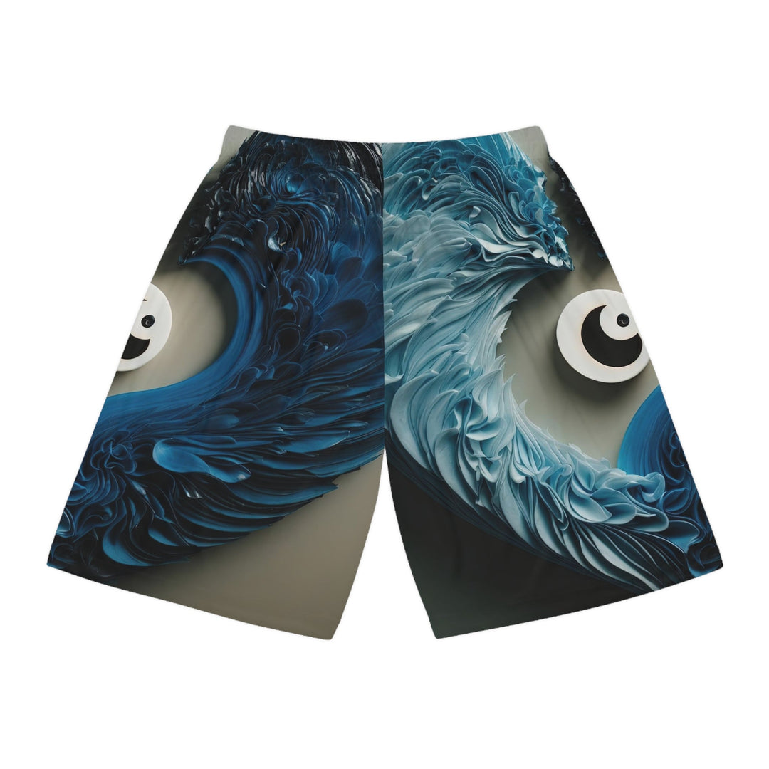 Yin Yang Harmony - AOP Basketball Shorts - All Over Prints - g(0D·IO) - Seam thread color automatically matched to design - XS -