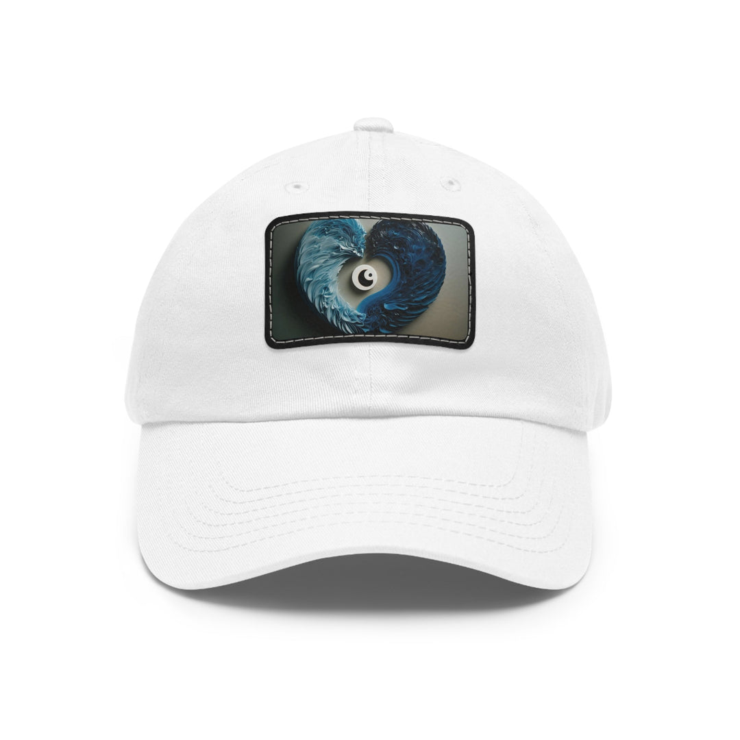 Yin Yang Harmony - Dad Hat - Hats - g(0D·IO) - White / Black patch - Rectangle - One size