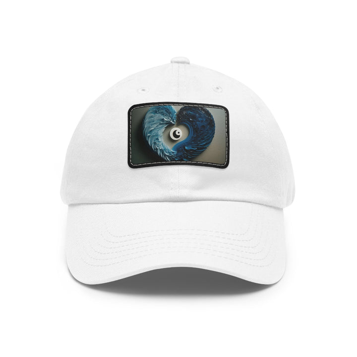 Yin Yang Harmony - Dad Hat - Hats - g(0D·IO) - White / Black patch - Rectangle - One size