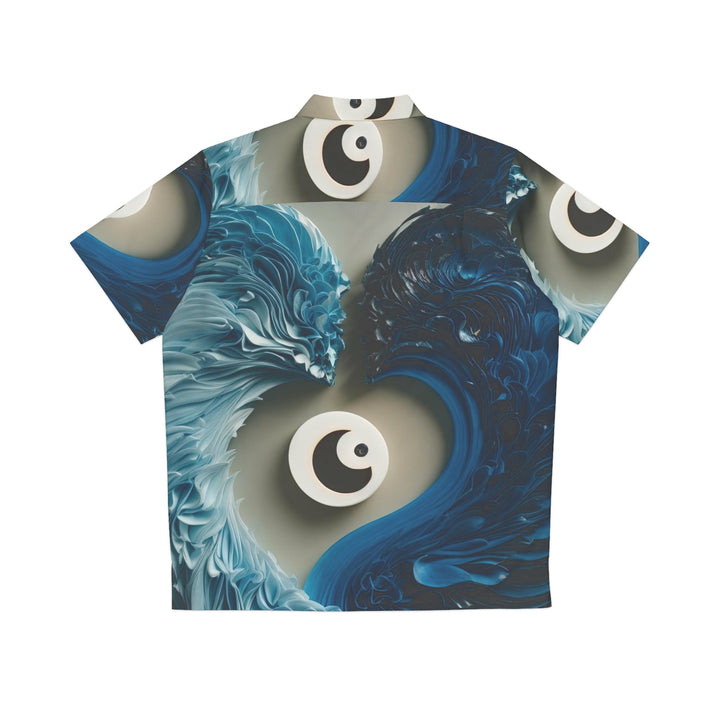 Yin Yang Harmony - Men's Hawaiian Shirt - All Over Prints - g(0D·IO) - S - Black -