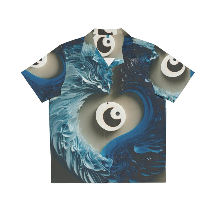 Yin Yang Harmony - Men's Hawaiian Shirt - All Over Prints - g(0D·IO) - S - Black -