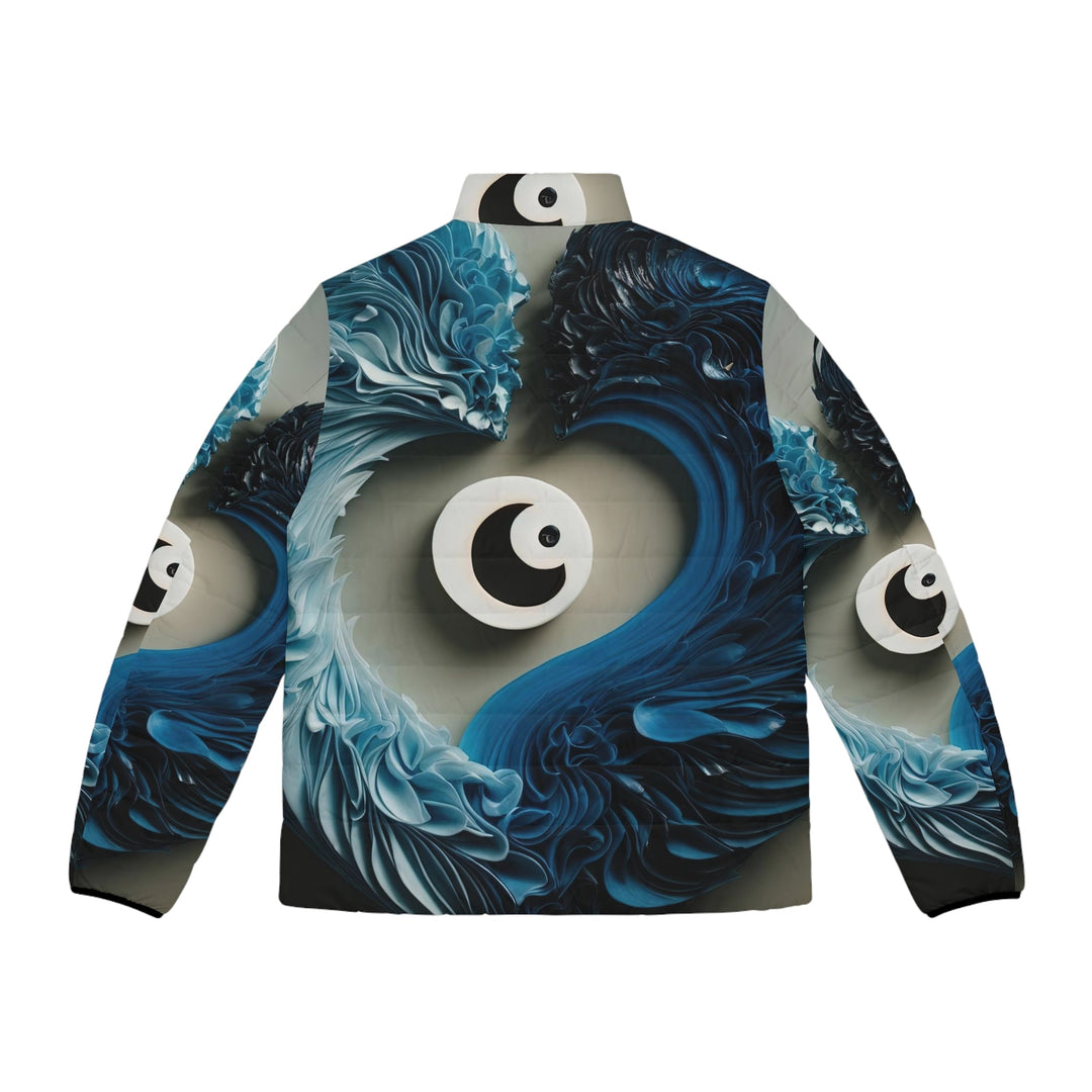 Yin Yang Harmony - Puffer Jacket - All Over Prints - g(0D·IO) - S - Black zipper -