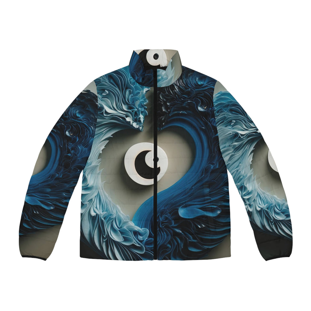 Yin Yang Harmony - Puffer Jacket - All Over Prints - g(0D·IO) - S - Black zipper -