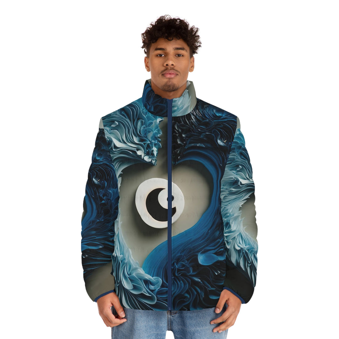 Yin Yang Harmony - Puffer Jacket - All Over Prints - g(0D·IO) - S - Black zipper -