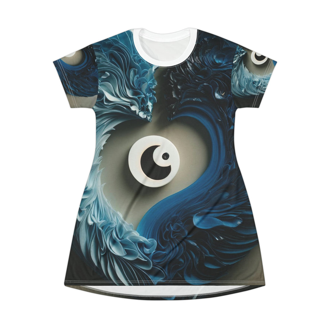 Yin Yang Harmony - T-Shirt Dress - All Over Prints - g(0D·IO) - XS - -