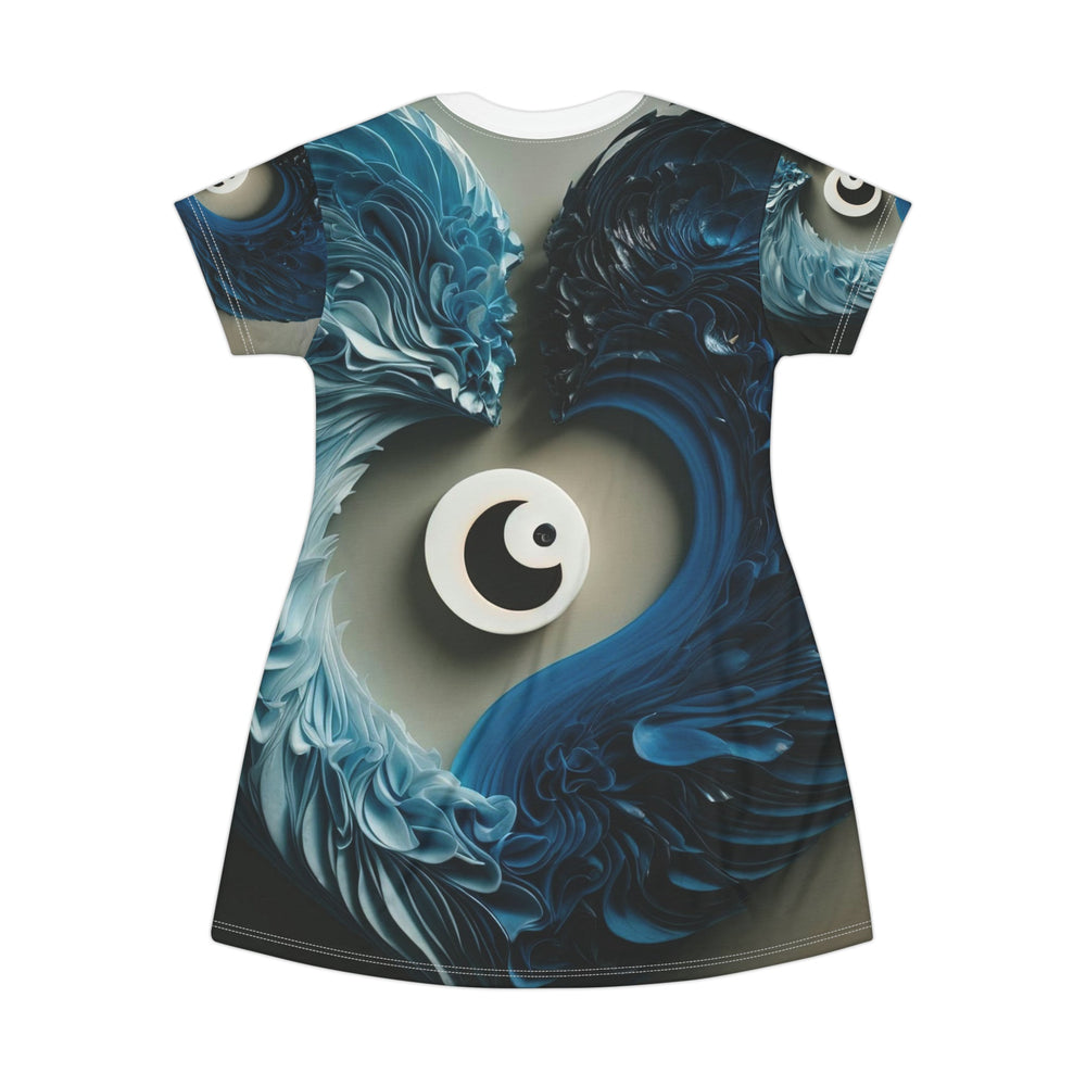 Yin Yang Harmony - T-Shirt Dress - All Over Prints - g(0D·IO) - XS - -