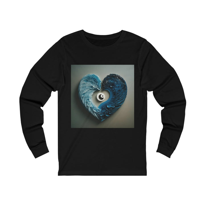 Yin Yang Harmony - Unisex Jersey Long Sleeve Tee - Long-sleeve - g(0D·IO) - S - Black -