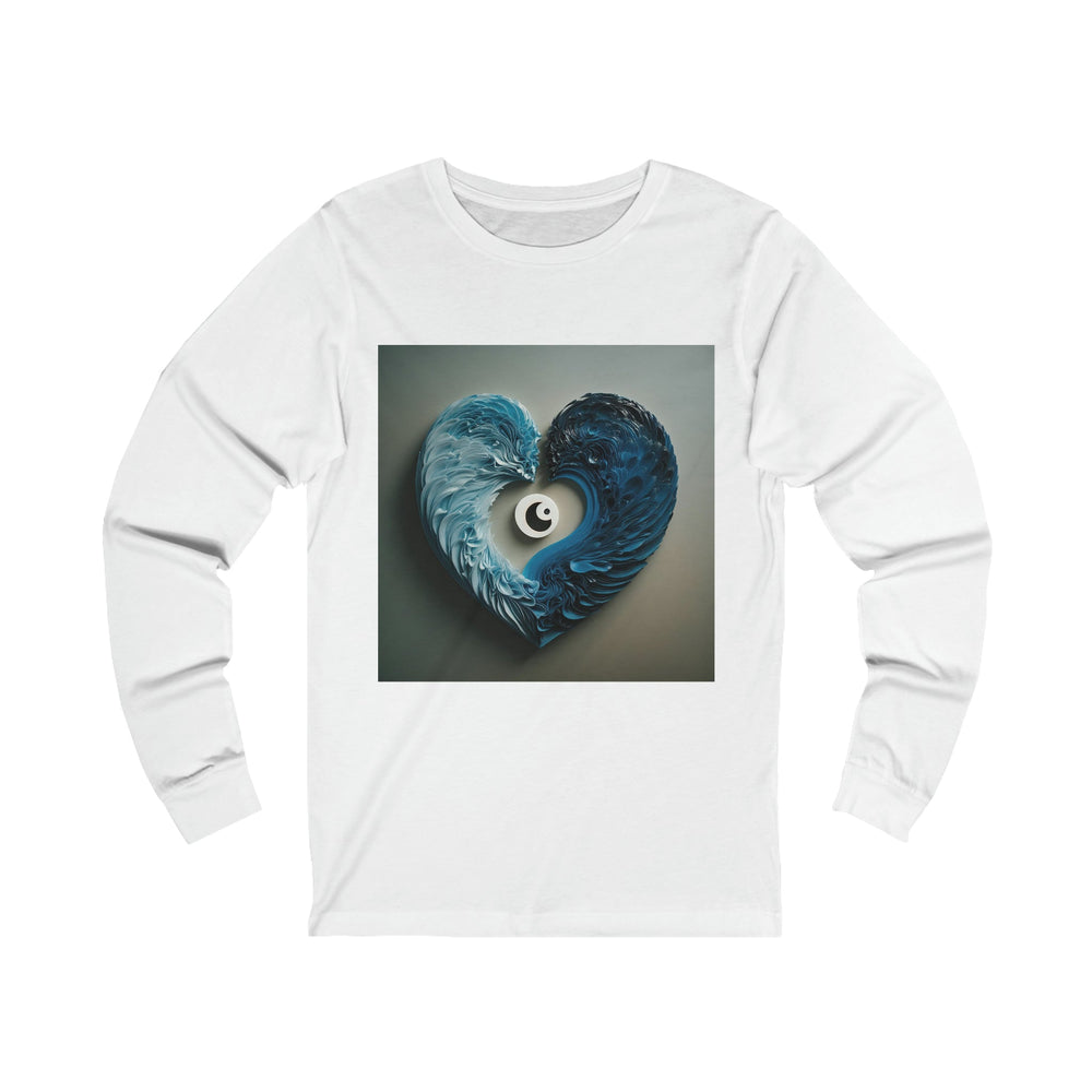 Yin Yang Harmony - Unisex Jersey Long Sleeve Tee - Long-sleeve - g(0D·IO) - S - White -