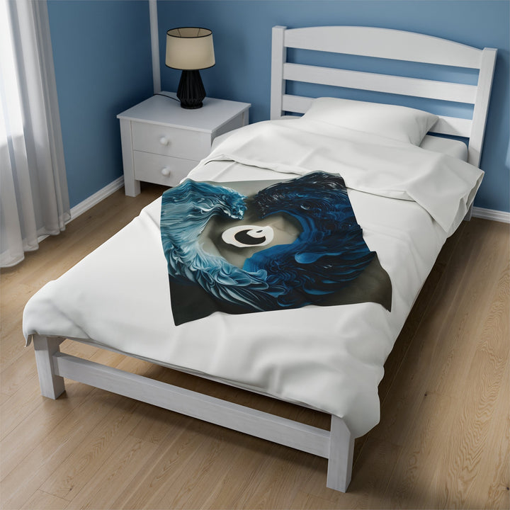 Yin Yang Harmony - Velveteen Plush Blanket - All Over Prints - g(0D·IO) - 30" × 40" - -